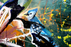 Original art for sale at UGallery.com | A Tiger Striped Feather by Scott Dykema | $3,475 | mixed media artwork | 45' h x 45' w | thumbnail 2