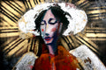 Original art for sale at UGallery.com | Angel in Red and Gold Decorated with Silver by Scott Dykema | $525 | mixed media artwork | 16' h x 12' w | thumbnail 2