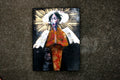 Original art for sale at UGallery.com | Angel in Red and Gold Decorated with Silver by Scott Dykema | $525 | mixed media artwork | 16' h x 12' w | thumbnail 4
