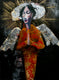 Original art for sale at UGallery.com | Angel in Red and Gold Decorated with Silver by Scott Dykema | $525 | mixed media artwork | 16' h x 12' w | thumbnail 1