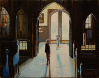 Original art for sale at UGallery.com | Baptistry at St. John's by Onelio Marrero | $425 | oil painting | 8' h x 10' w | thumbnail 1