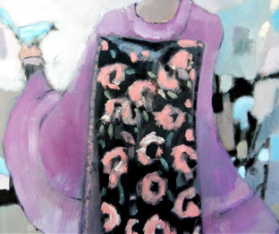 Original art for sale at UGallery.com | A Bird In The Hand by Mary Pratt | $2,300 | oil painting | 48' h x 24' w | photo 4