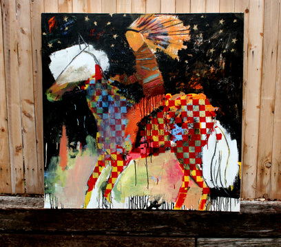 A Checkered Pony and a Starry Sky by Scott Dykema | Artwork Main Image