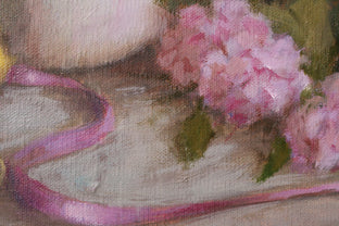 Tea and Posies by Lisa Nielsen |   Closeup View of Artwork 
