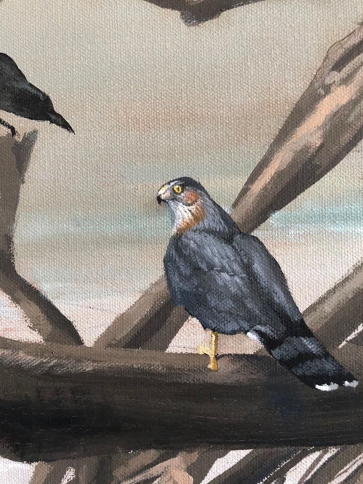 A Conversation by Jesse Aldana |  Closeup View of Artwork 