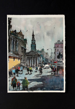 Original art for sale at UGallery.com | Morning in Trafalgar by Maximilian Damico | $700 | watercolor painting | 15' h x 11' w | photo 3