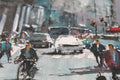Original art for sale at UGallery.com | Morning in Trafalgar by Maximilian Damico | $700 | watercolor painting | 15' h x 11' w | thumbnail 4