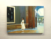 Original art for sale at UGallery.com | Admiring Whistler's Arrangement in Black and Gold by Onelio Marrero | $1,025 | oil painting | 18' h x 24' w | thumbnail 3