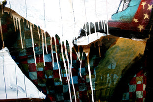 Original art for sale at UGallery.com | A Feathered Cape and Stars by Scott Dykema | $7,900 | mixed media artwork | 48' h x 60' w | photo 2