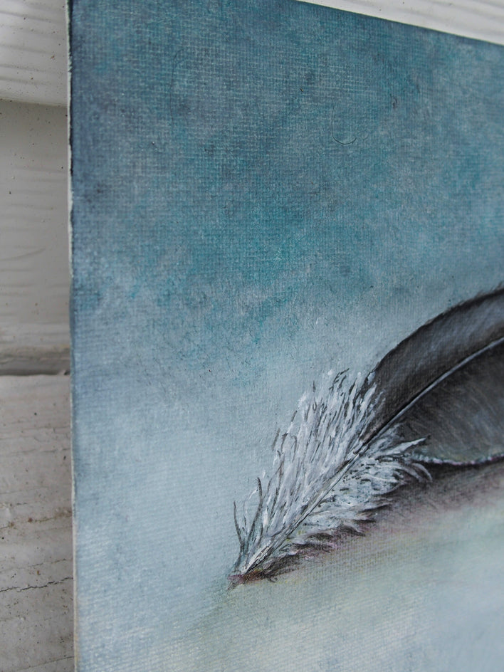 A Feather From Far Away by Jennifer Ross |  Side View of Artwork 