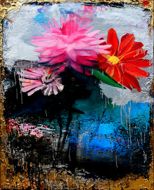 Original art for sale at UGallery.com | A Modern Floral by Scott Dykema | $7,000 | mixed media artwork | 60' h x 48' w | photo 1