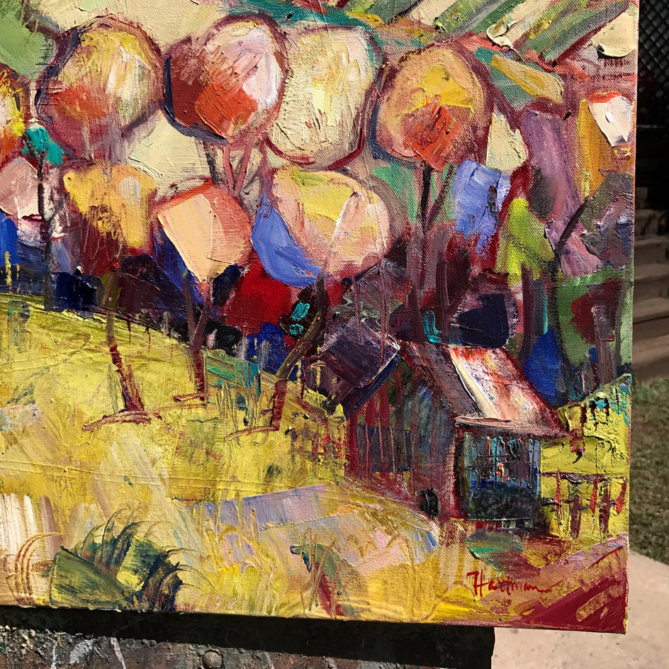 Afternoon Glow, Carmel Valley by James Hartman |  Closeup View of Artwork 