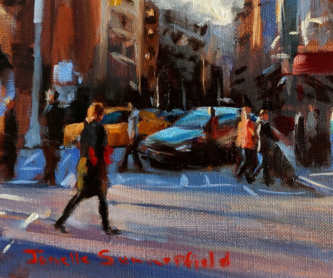 Afternoon in Greenwich Village II by Jonelle Summerfield |  Closeup View of Artwork 