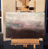 Original art for sale at UGallery.com | In The Distance by Agata Kijanka | $1,650 | mixed media artwork | 24' h x 36' w | thumbnail 3