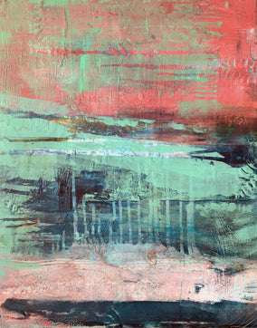 Original art for sale at UGallery.com | Meet Me Where You First Gave Me Flowers by Agata Kijanka | $775 | mixed media artwork | 20' h x 16' w