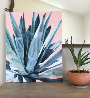 Agave with Coral by Alana Clumeck |   Closeup View of Artwork 