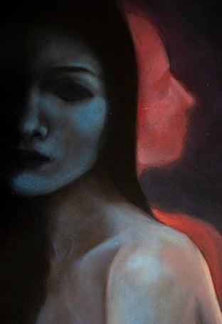 Red Echoes II by Agnieszka Potrzebnicka |   Closeup View of Artwork 