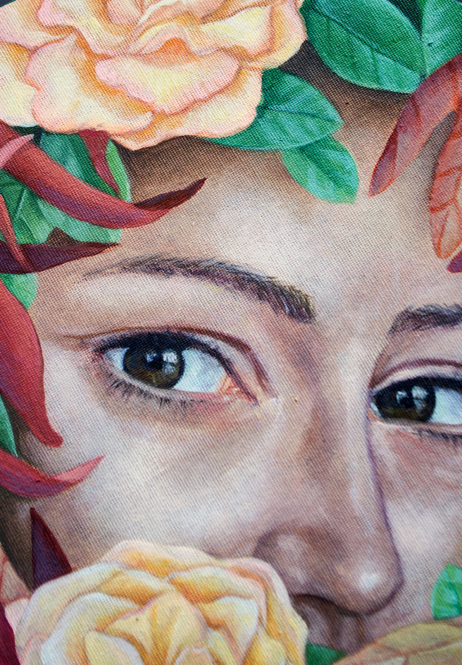 The Silence of the Roses by Agnieszka Potrzebnicka |  Closeup View of Artwork 