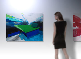 Original art for sale at UGallery.com | Abstract Landscape 68 by Paul Kirley | $2,400 | acrylic painting | 36' h x 48' w | photo 3