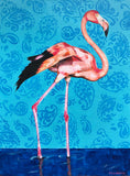 Original art for sale at UGallery.com | Flamingo by Alana Clumeck | $375 | acrylic painting | 16' h x 12' w | thumbnail 1