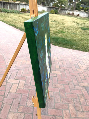 Original art for sale at UGallery.com | Yellow Crested Cockatoo by Alana Clumeck | $700 | acrylic painting | 20' h x 20' w | photo 2