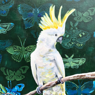 Original art for sale at UGallery.com | Yellow Crested Cockatoo by Alana Clumeck | $700 | acrylic painting | 20' h x 20' w | photo 4
