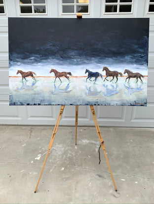 Original art for sale at UGallery.com | Free Rein by Alana Clumeck | $2,600 | mixed media artwork | 30' h x 48' w | photo 3