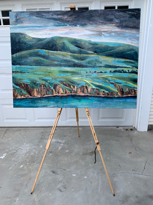 Original art for sale at UGallery.com | The Best of Both Worlds by Alana Clumeck | $2,600 | mixed media artwork | 36' h x 48' w | photo 3