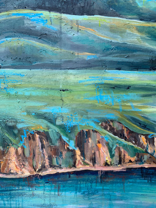 Original art for sale at UGallery.com | The Best of Both Worlds by Alana Clumeck | $2,600 | mixed media artwork | 36' h x 48' w | photo 4