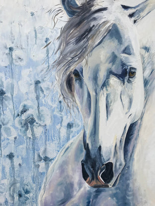 Original art for sale at UGallery.com | Brave One by Alana Clumeck | $2,500 | oil painting | 48' h x 36' w | photo 4