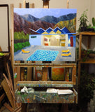 Original art for sale at UGallery.com | Alexander Modern 2 by Mitchell Freifeld | $500 | oil painting | 25' h x 30' w | thumbnail 2