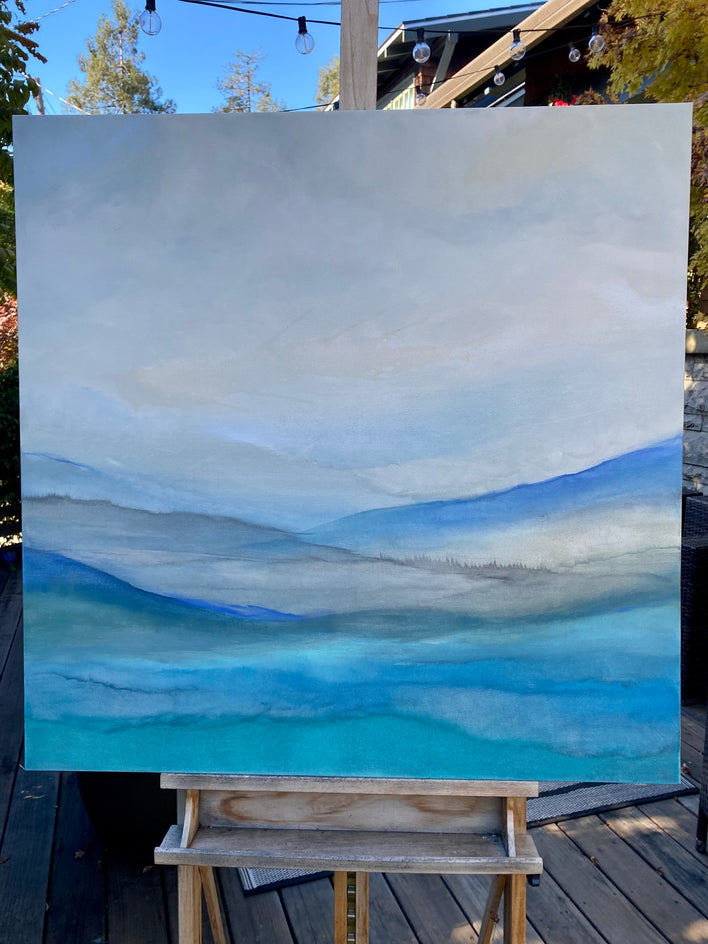 Hazy Sundays by Alicia Dunn |  Side View of Artwork 