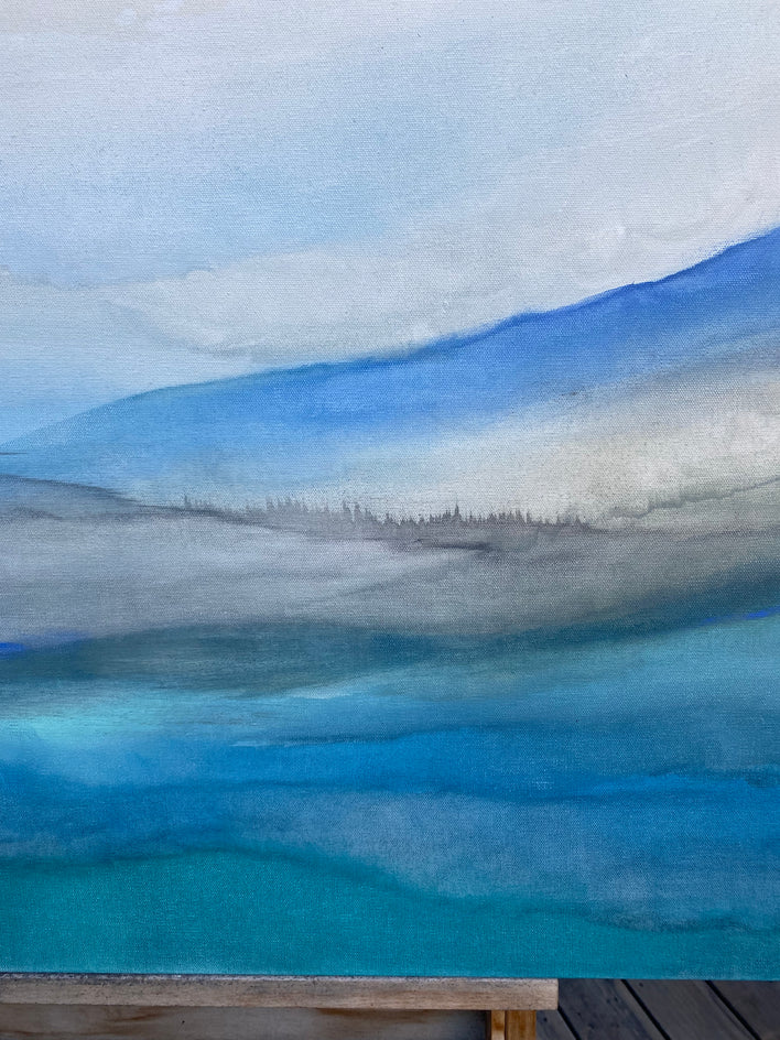 Hazy Sundays by Alicia Dunn |  Closeup View of Artwork 