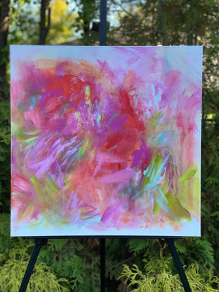 Original art for sale at UGallery.com | Abstract Garden by Alix Palo | $550 | acrylic painting | 24' h x 24' w | photo 3