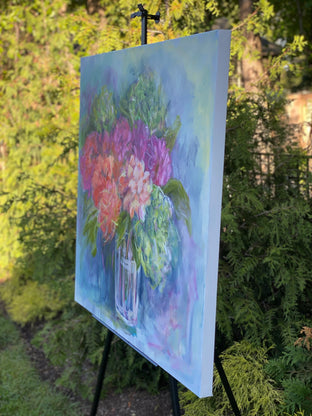 Original art for sale at UGallery.com | Flowers Are the Star by Alix Palo | $900 | acrylic painting | 36' h x 36' w | photo 2