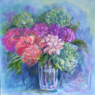 Original art for sale at UGallery.com | Flowers Are the Star by Alix Palo | $900 | acrylic painting | 36' h x 36' w | photo 1