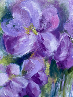 Purple Flowers in Vase by Alix Palo |  Context View of Artwork 