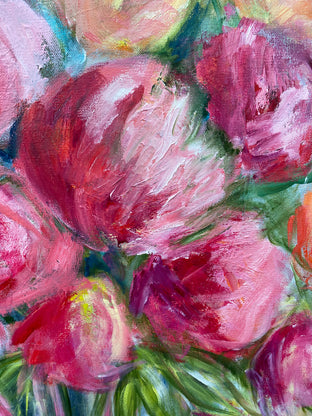 Original art for sale at UGallery.com | Ranunculus II by Alix Palo | $650 | acrylic painting | 36' h x 24' w | photo 4