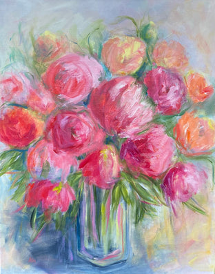 Original art for sale at UGallery.com | Ranunculus II by Alix Palo | $650 | acrylic painting | 36' h x 24' w | photo 1