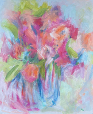 Original art for sale at UGallery.com | Summer Still Life with Flowers by Alix Palo | $500 | acrylic painting | 24' h x 20' w | photo 1