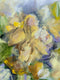 Original art for sale at UGallery.com | Yellow Bouquet in Vase by Alix Palo | $900 | acrylic painting | 36' h x 36' w | thumbnail 4