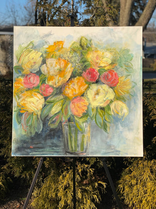 Yellow Floral Bouquet by Alix Palo |  Context View of Artwork 