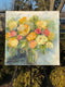 Original art for sale at UGallery.com | Yellow Floral Bouquet by Alix Palo | $900 | acrylic painting | 36' h x 36' w | thumbnail 3