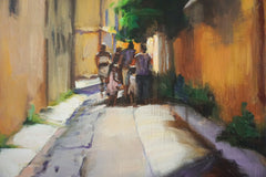 Original art for sale at UGallery.com | An Alley in Aix by Jonelle Summerfield | $525 | oil painting | 14' h x 11' w | thumbnail 4