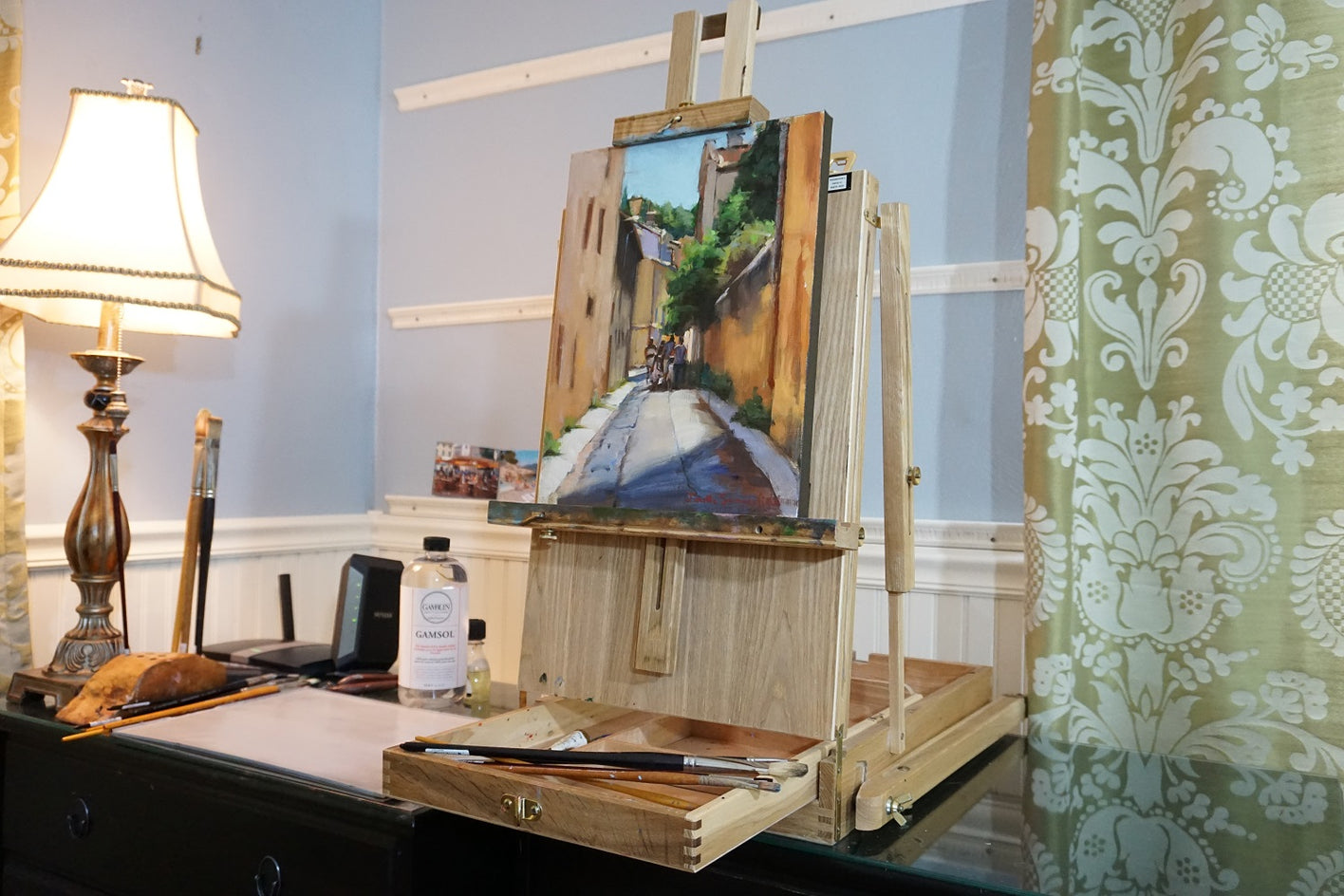 An Alley in Aix by Jonelle Summerfield |  Context View of Artwork 