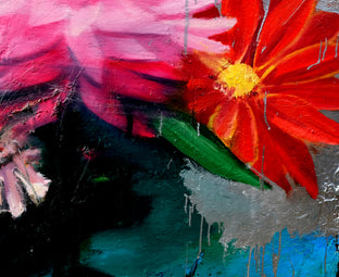 Original art for sale at UGallery.com | A Modern Floral by Scott Dykema | $7,000 | mixed media artwork | 60' h x 48' w | photo 2