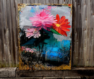Original art for sale at UGallery.com | A Modern Floral by Scott Dykema | $7,000 | mixed media artwork | 60' h x 48' w | photo 4