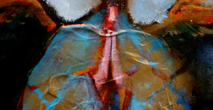 An Angel in Blue and Gold by Scott Dykema |  Side View of Artwork 