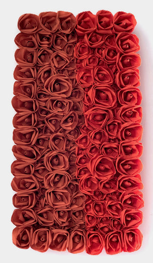 Original art for sale at UGallery.com | Wild Desert Roses #14 by Andrea Cook | $875 | fiber artwork | 24' h x 12' w | photo 1