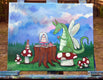 Original art for sale at UGallery.com | A Whimsical Tea Party by Andrea Doss | $500 | acrylic painting | 16' h x 20' w | thumbnail 3